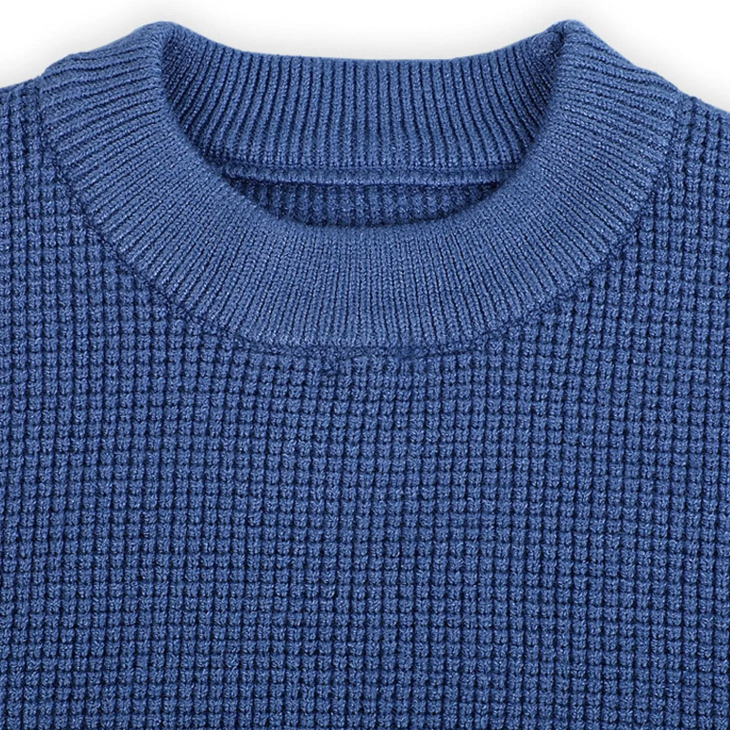 3D Neck Tie Premium Full Sleeves Knitted Sweater - Blue