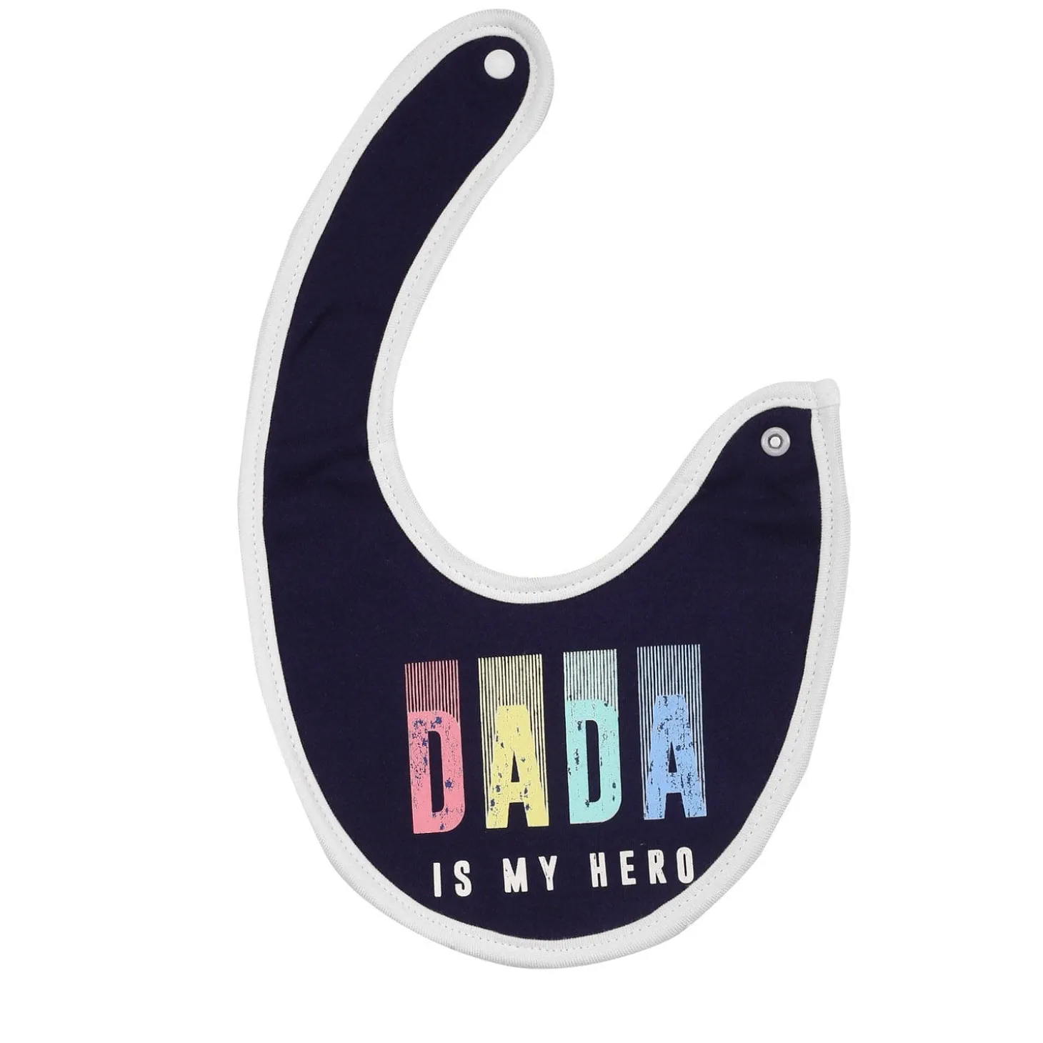 Dada And Mama Are My Heroes Blue And White 3 Pk Bibs