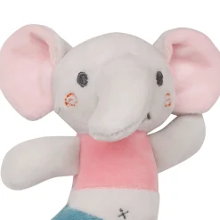 Dancing Elephant White Handheld Rattle Toy