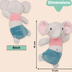 Dancing Elephant White Handheld Rattle Toy