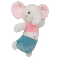 Dancing Elephant White Handheld Rattle Toy