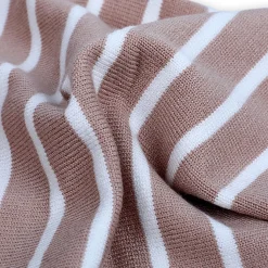 Dashing Dino Striped Premium Full Sleeves Knitted Sweater - Greyish Brown
