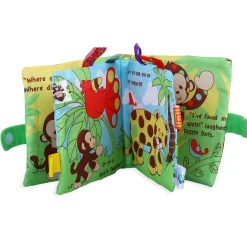 Dazzle Dots Educational Learning 3D Cloth Book With Rustle Paper - Multicolour