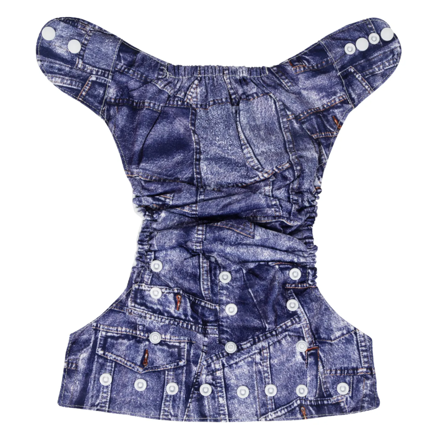 Denim Print Blue Adjustable & Washable Diaper
