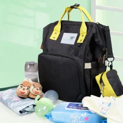 Diaper Bag Maternity Backpack Solid Black