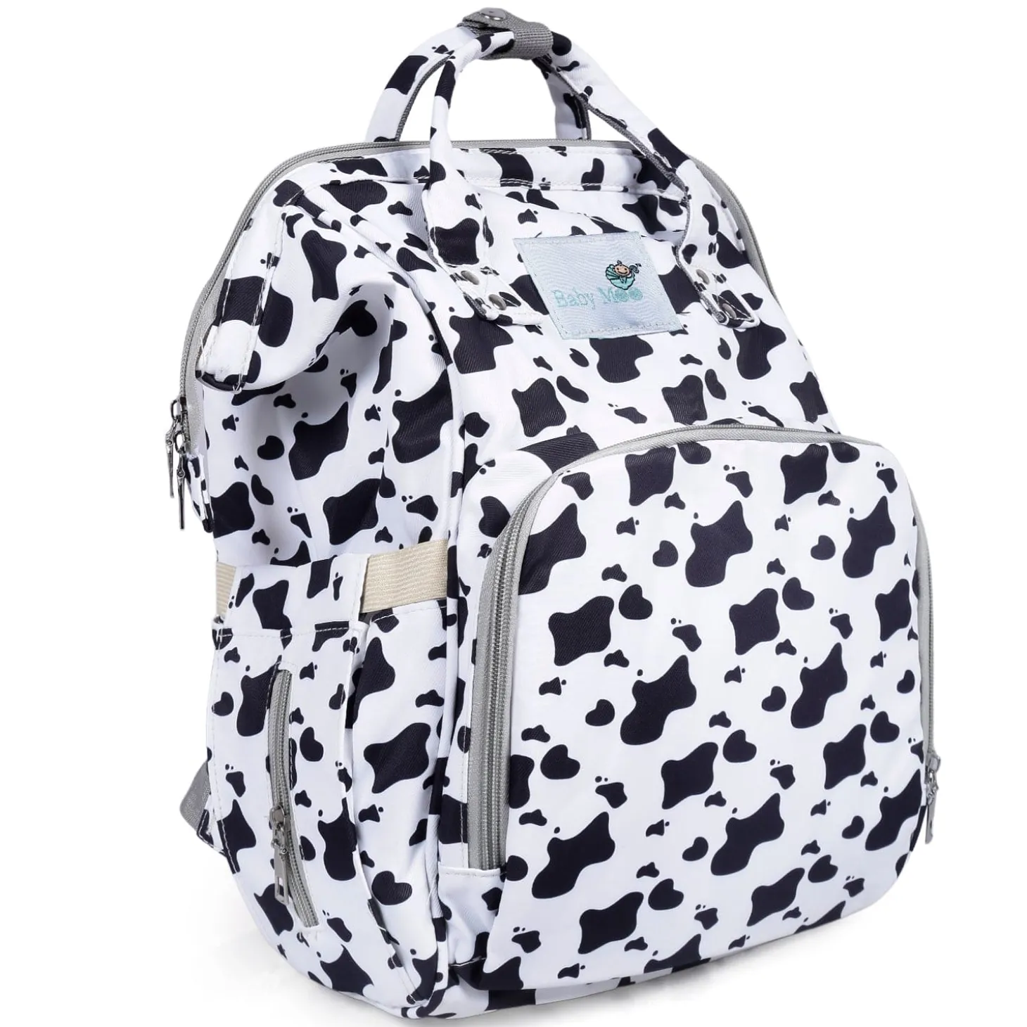 Diaper Bag Maternity Backpack Cow Black And White