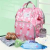 Diaper Bag Maternity Backpack Flamingo Pink