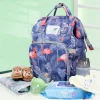 Diaper Bag Maternity Backpack Flamingo Blue