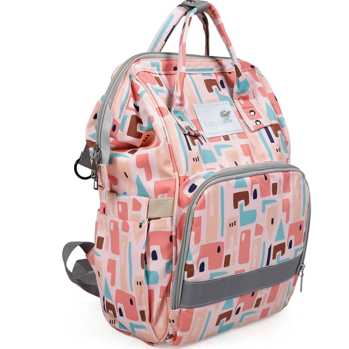 Diaper Bag Maternity Backpack Abstract Peach