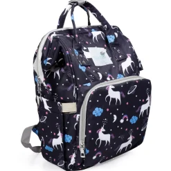 Diaper Bag Maternity Backpack Unicorn Black