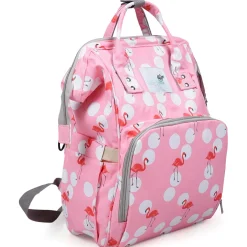 Diaper Bag Maternity Backpack Flamingo Pink
