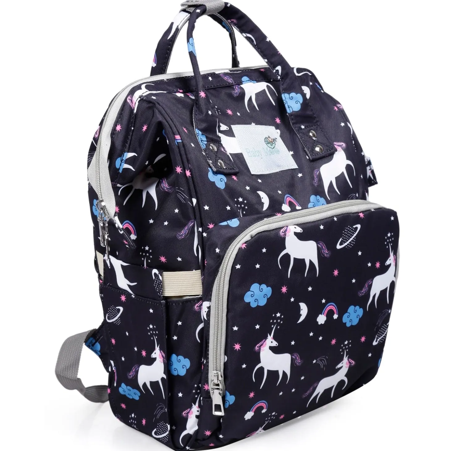 Diaper Bag Maternity Backpack Unicorn Black