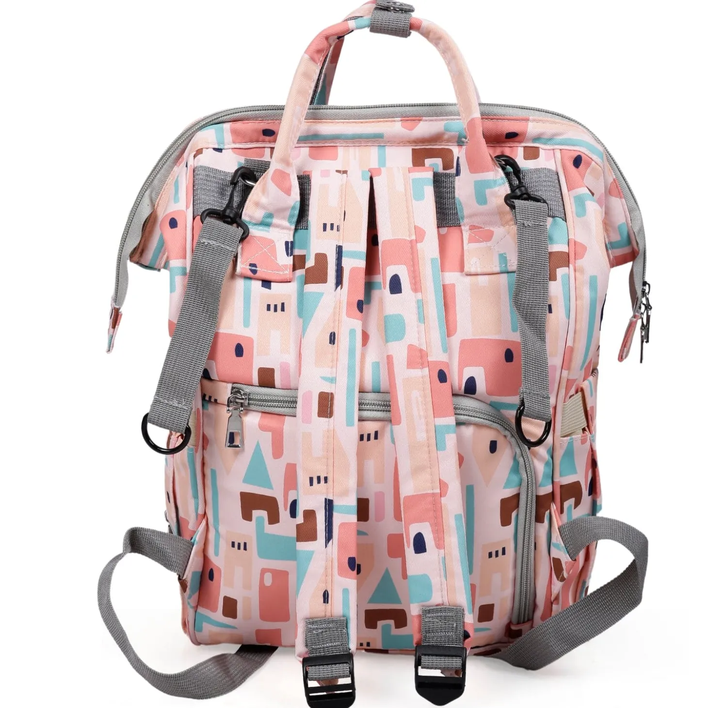 Diaper Bag Maternity Backpack Abstract Peach