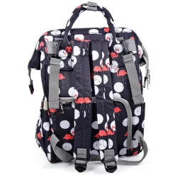 Diaper Bag Maternity Backpack Flamingo Black