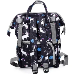 Diaper Bag Maternity Backpack Unicorn Black