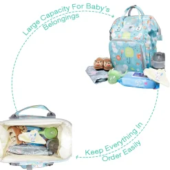 Diaper Bag Maternity Backpack Spring In The Garden Blue