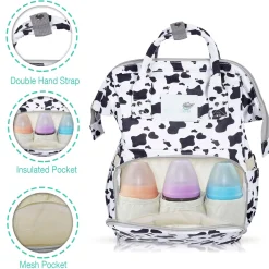 Diaper Bag Maternity Backpack Cow Black And White