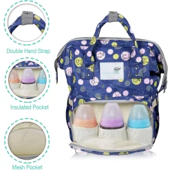 Diaper Bag Maternity Backpack Animal Printed Blue