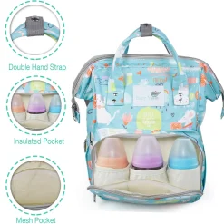 Diaper Bag Maternity Backpack Spring In The Garden Blue