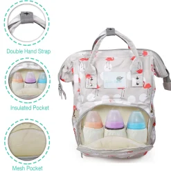 Diaper Bag Maternity Backpack Flamingo Beige