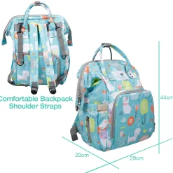 Diaper Bag Maternity Backpack Spring In The Garden Blue