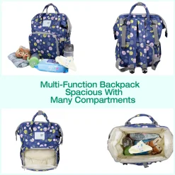 Diaper Bag Maternity Backpack Animal Printed Blue
