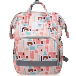 Diaper Bag Maternity Backpack Abstract Peach