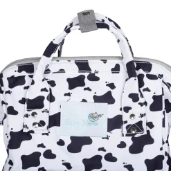 Diaper Bag Maternity Backpack Cow Black And White
