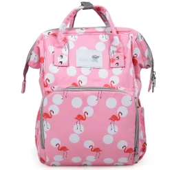 Diaper Bag Maternity Backpack Flamingo Pink