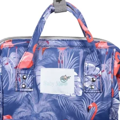 Diaper Bag Maternity Backpack Flamingo Blue