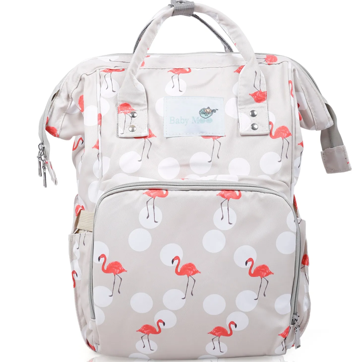 Diaper Bag Maternity Backpack Flamingo Beige