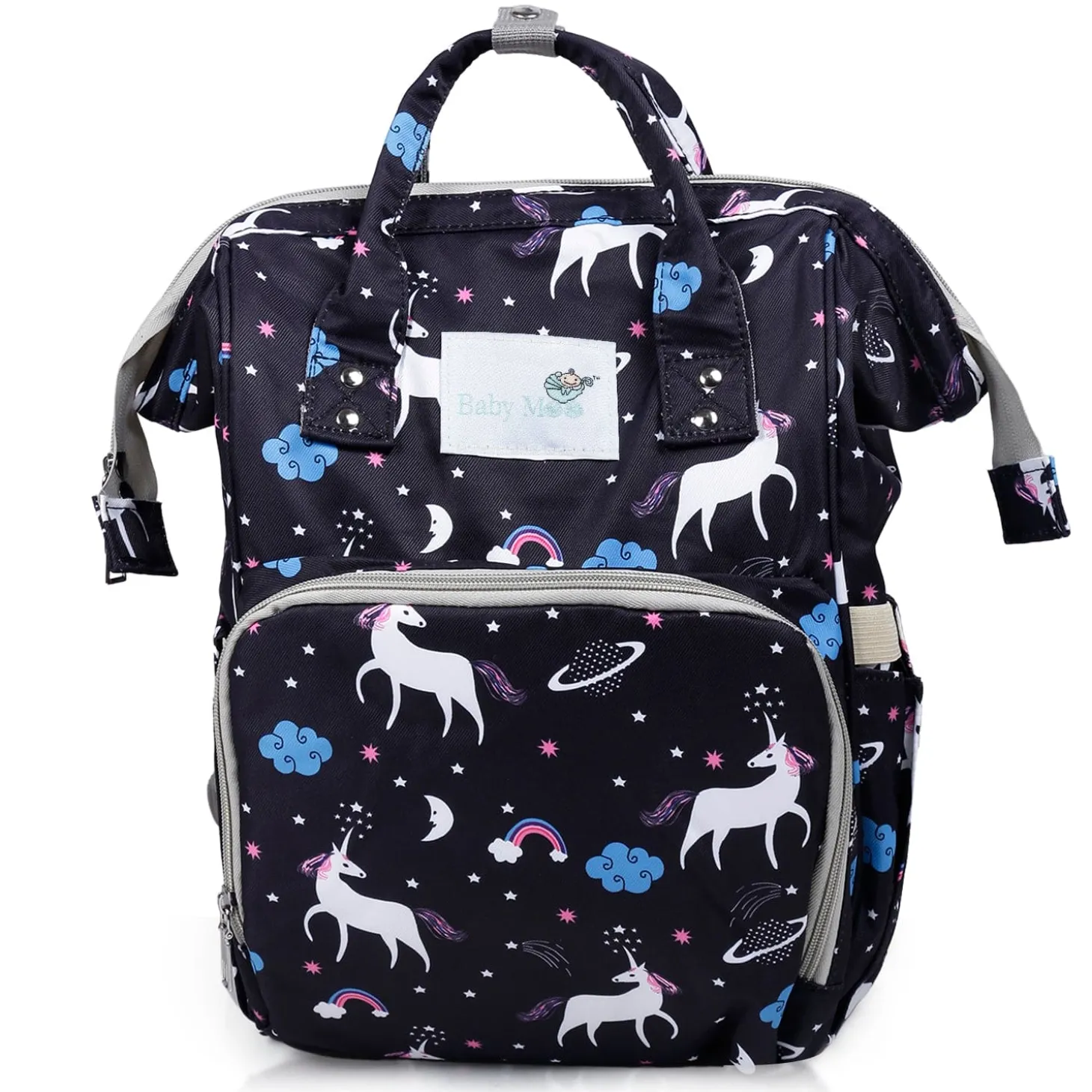 Diaper Bag Maternity Backpack Unicorn Black