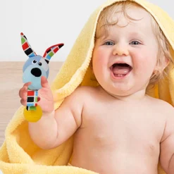Dog Blue Handheld Rattle