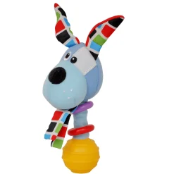 Dog Blue Handheld Rattle