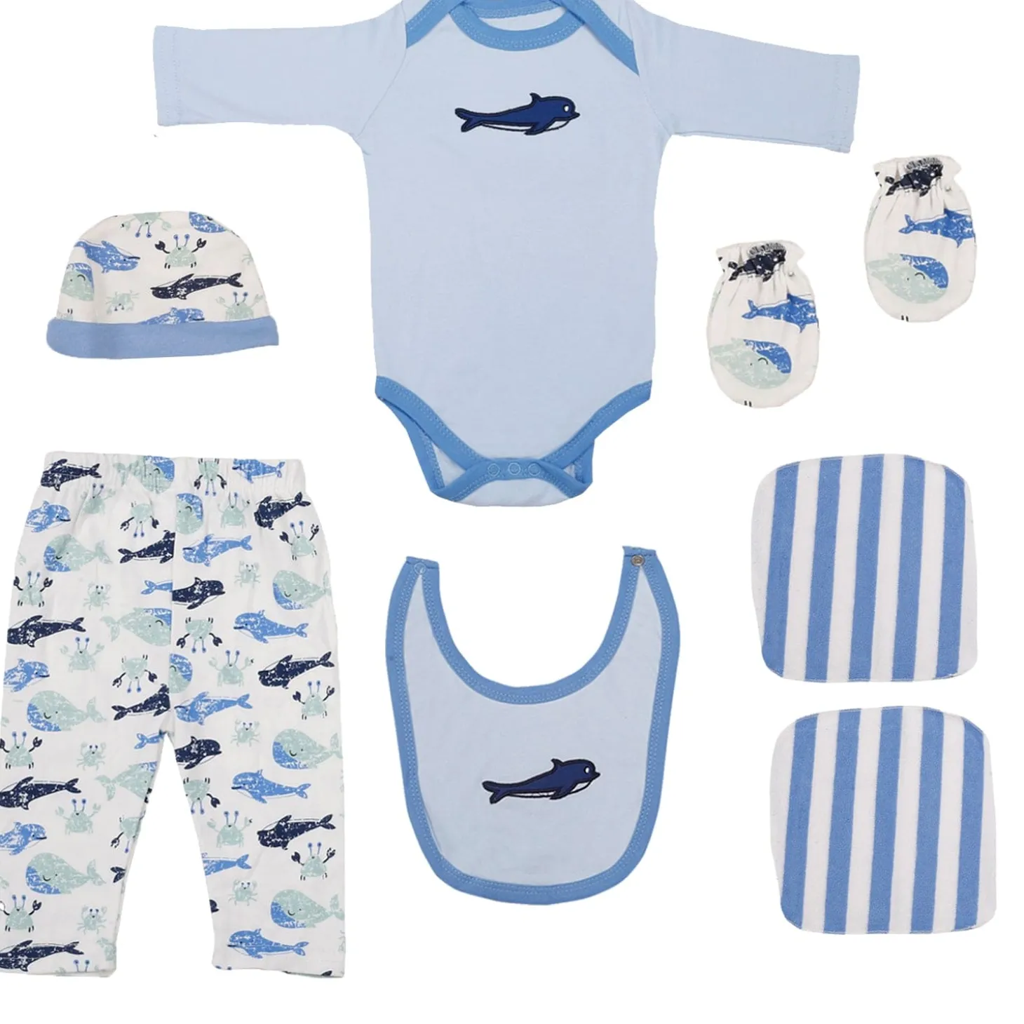 Dolphin Blue 7 Pcs Gift Set