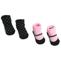 Dreaming Of Paris Pink And Black Set Of 3 Bibs And 2 Socks