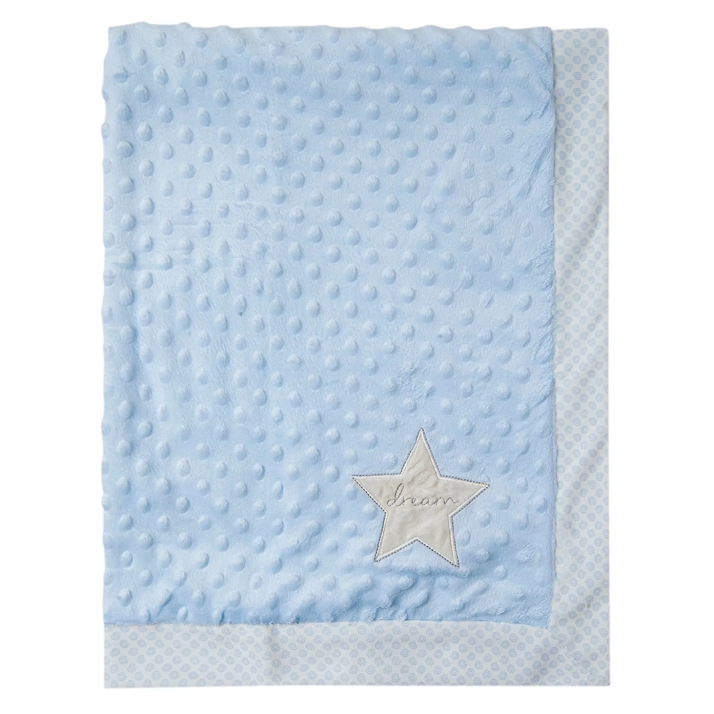 Dreaming Star Soft Reversible Bubble Blanket Blue