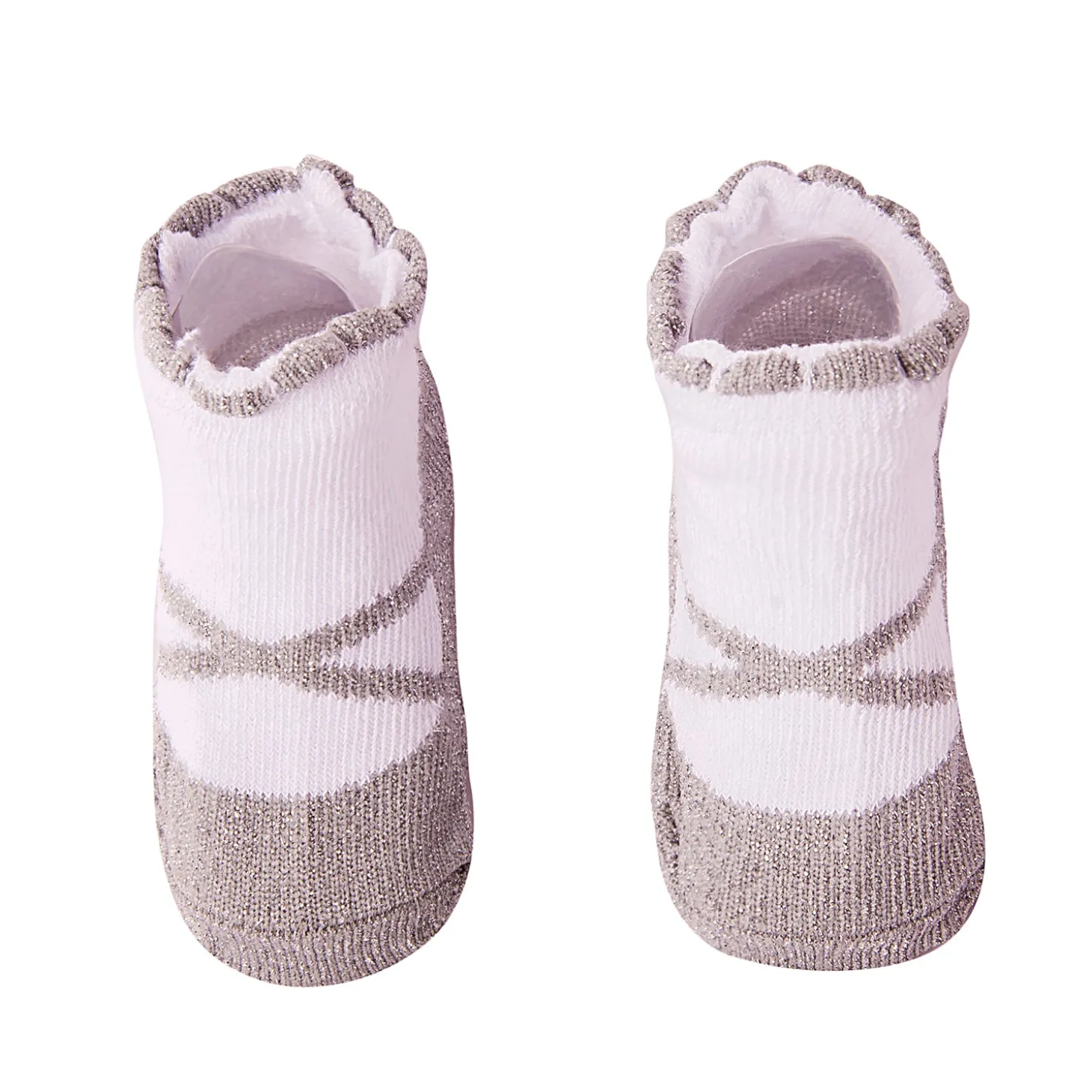 Dressy Floral Grey 3 Pcs Hairband And Socks Set