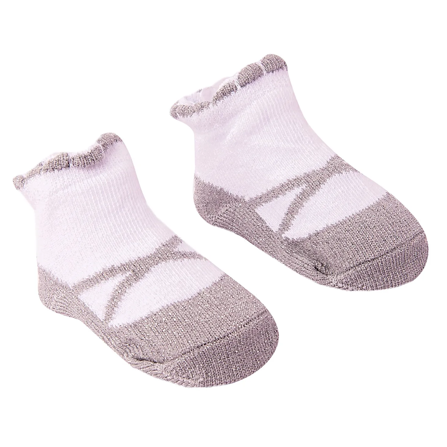 Dressy Floral Grey 3 Pcs Hairband And Socks Set