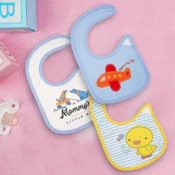 Duck And Plane Multicolour 3 Pk Bibs