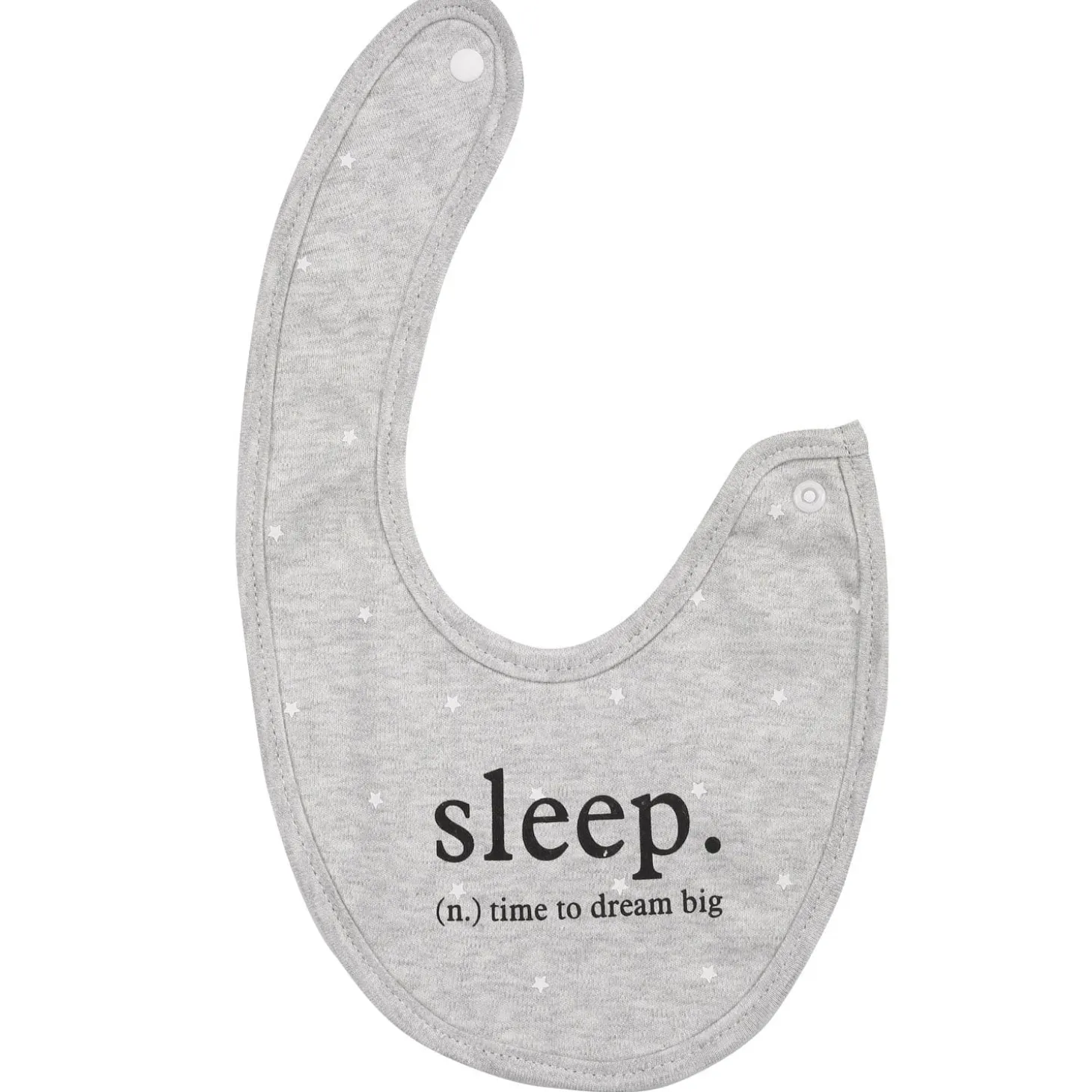 Eat, Sleep, Dream, Repeat Grey Tones 3 Pk Bibs