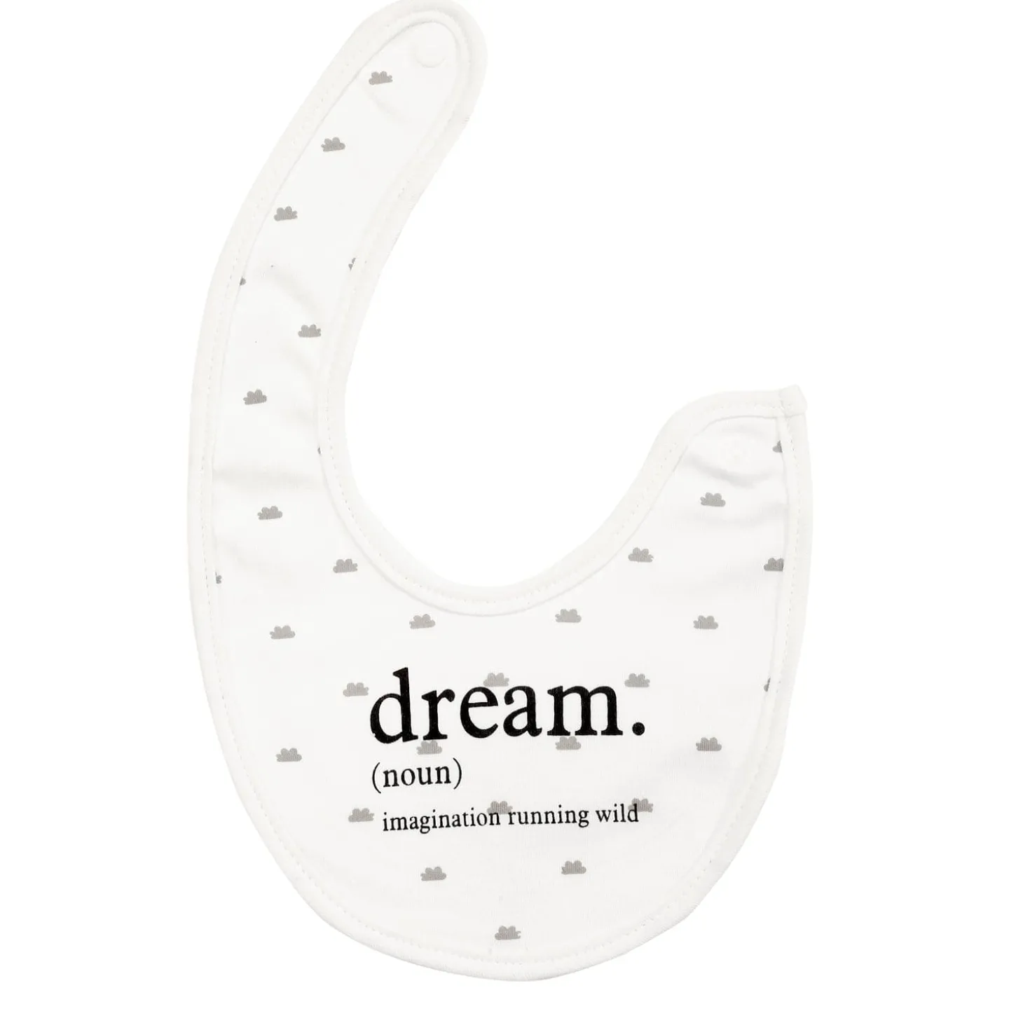 Eat, Sleep, Dream, Repeat Grey Tones 3 Pk Bibs