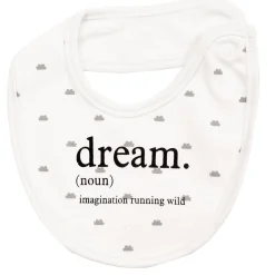 Eat, Sleep, Dream, Repeat Grey Tones 3 Pk Bibs