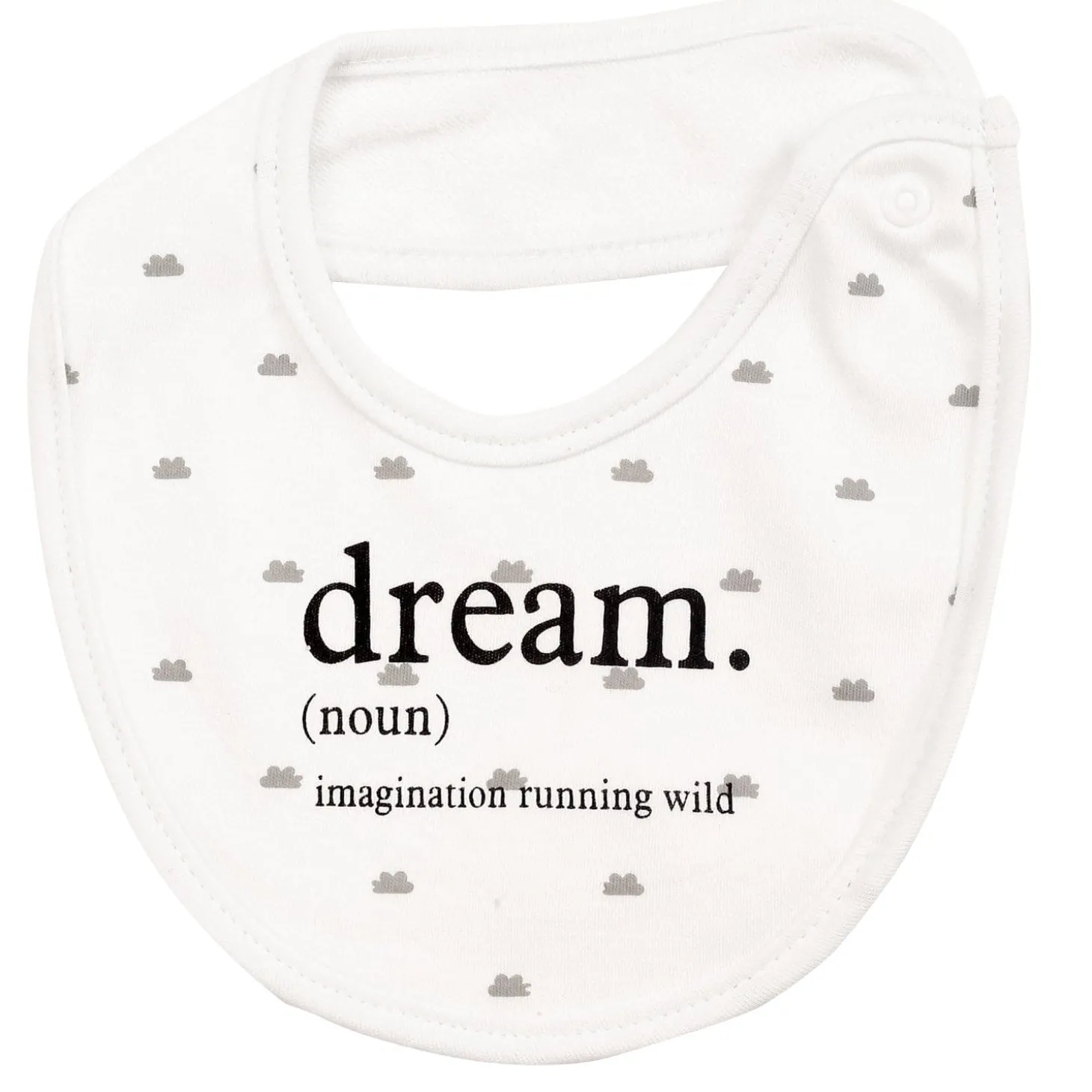 Eat, Sleep, Dream, Repeat Grey Tones 3 Pk Bibs