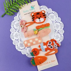 Elara Assorted Hair Clips Set 10 Pcs - Orange