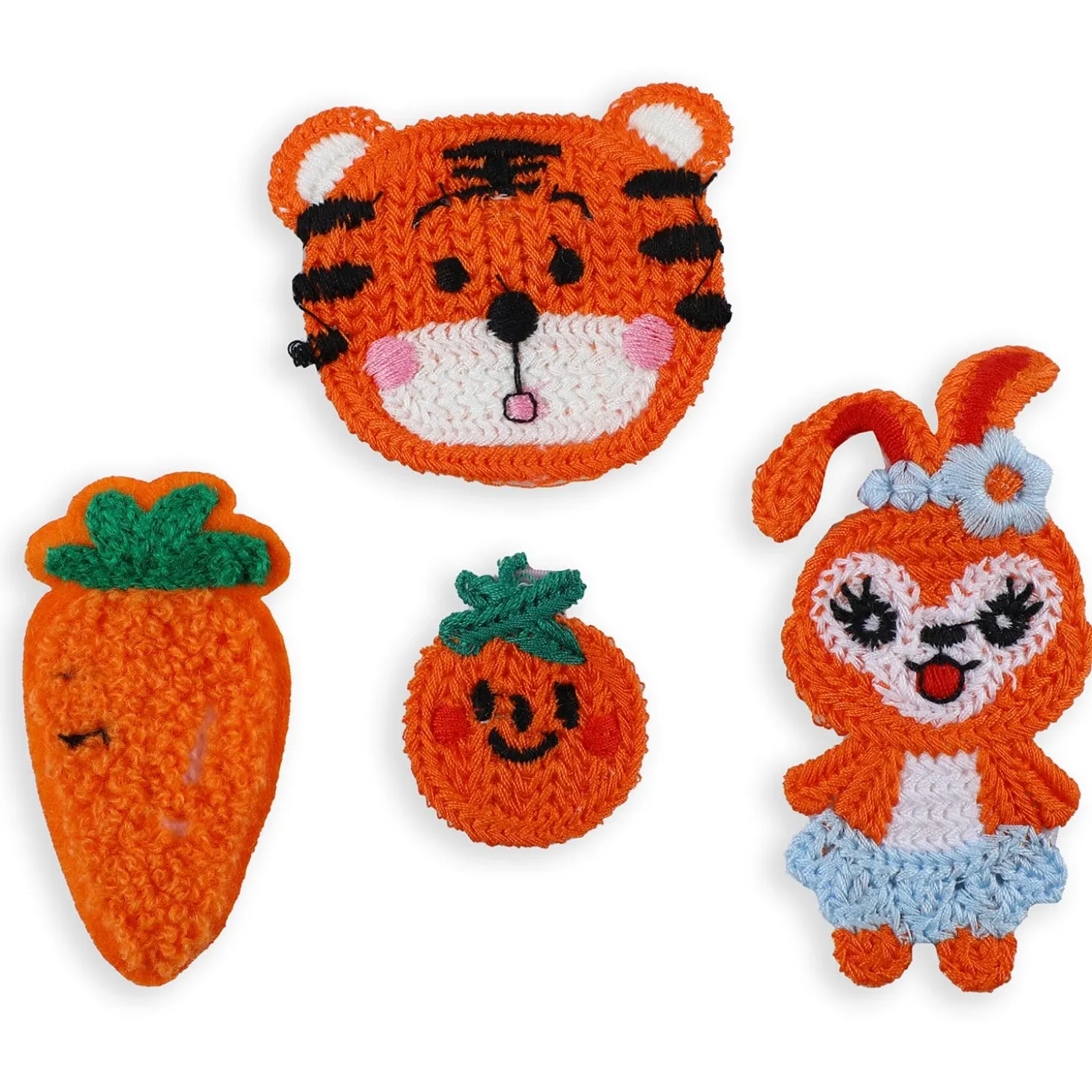 Elara Assorted Hair Clips Set 10 Pcs - Orange