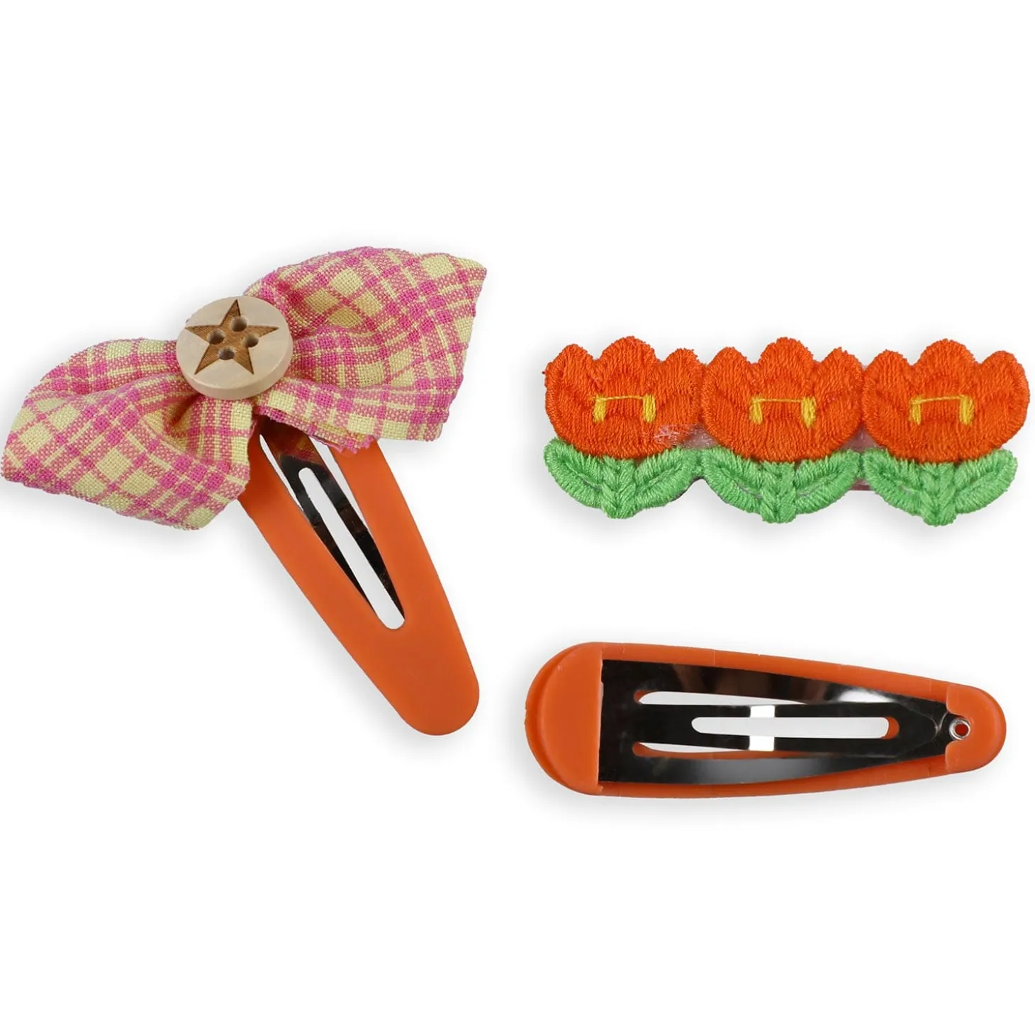 Elara Assorted Hair Clips Set 10 Pcs - Orange