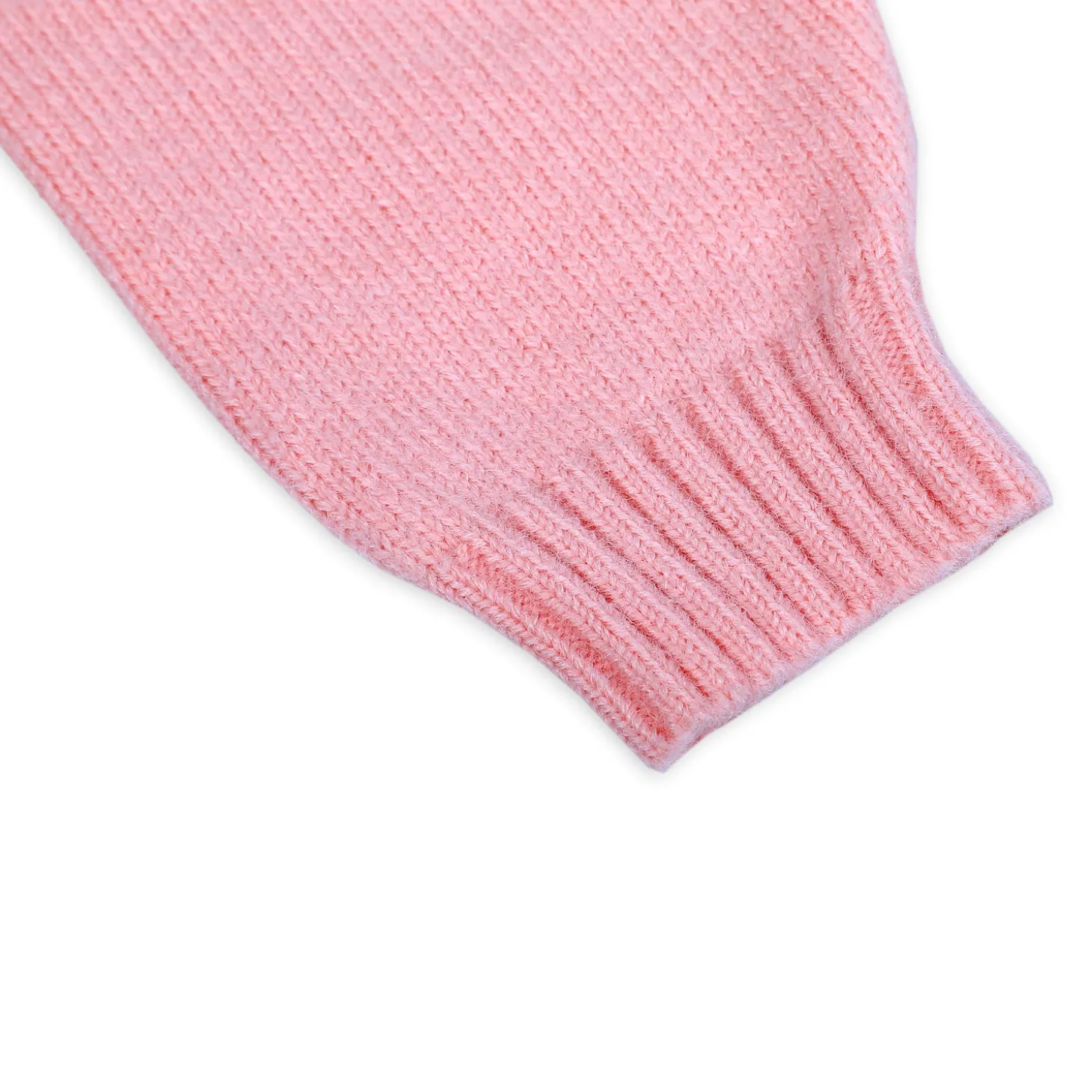 Elegant Bow And Pearl Buttons Premium Full Sleeves Knitted Sweater - Pink