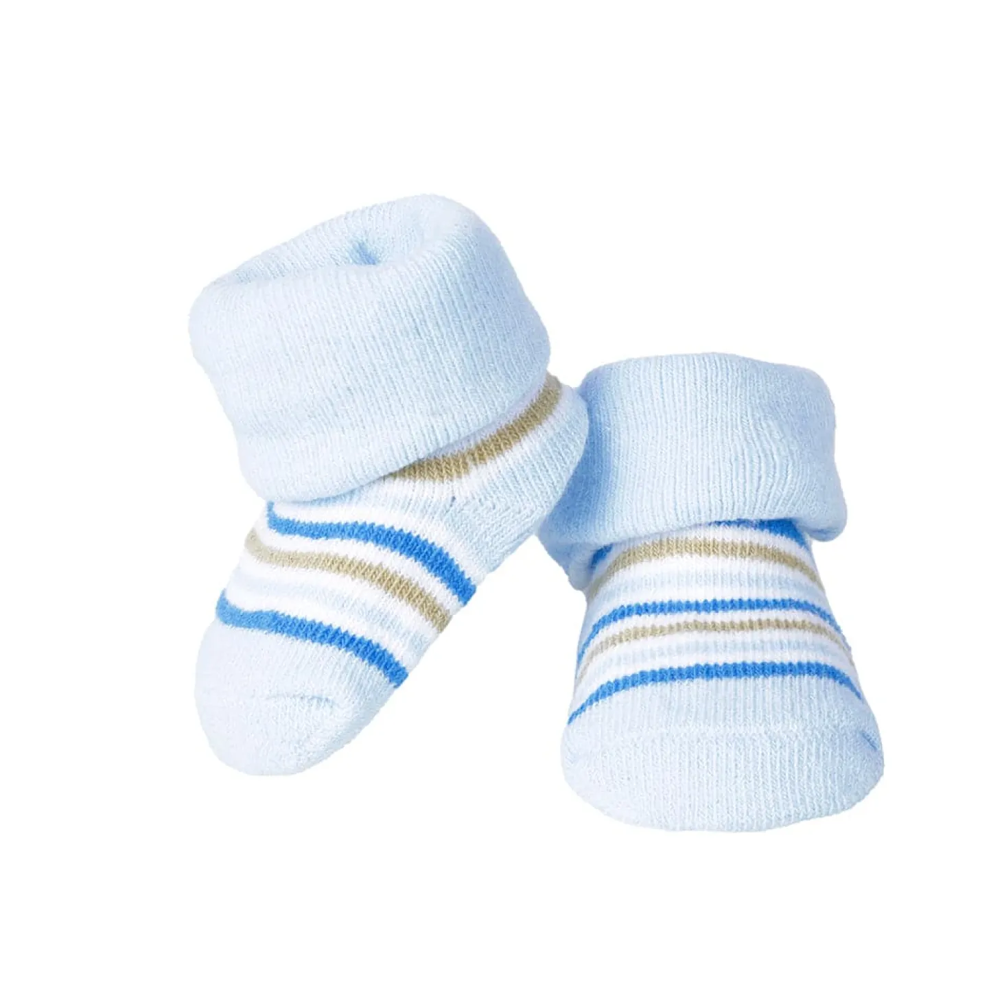 Elephant & Striped Blue 2 Pk Socks