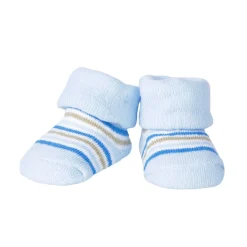 Elephant & Striped Blue 2 Pk Socks